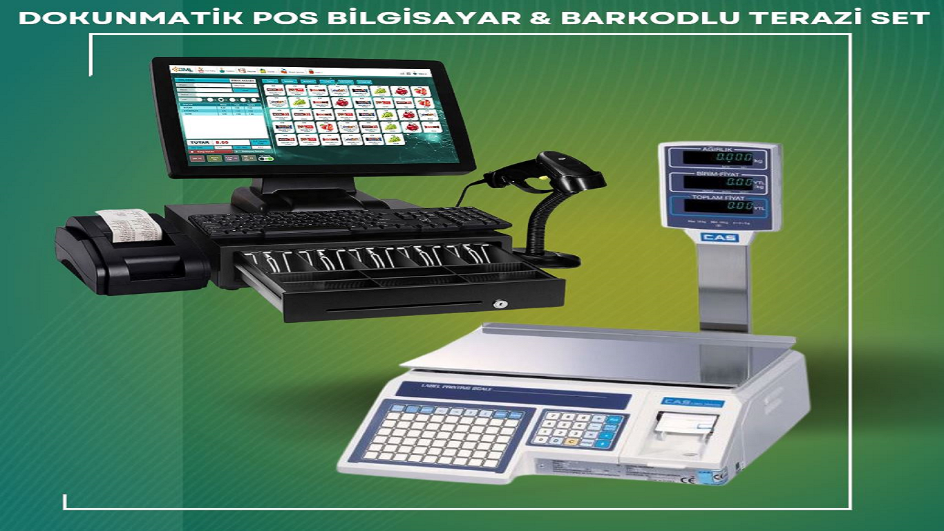 18e7e144983420bbe9720104f2d2453bdokunmatik-terazili.png Manav barkodlu satış sistemi set - Görsel 1